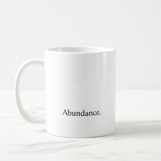 Intention "Abundance" Coffee Mug (Left)