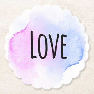 *~*  INTENTION COASTER - LOVE Watercolor EMOTO