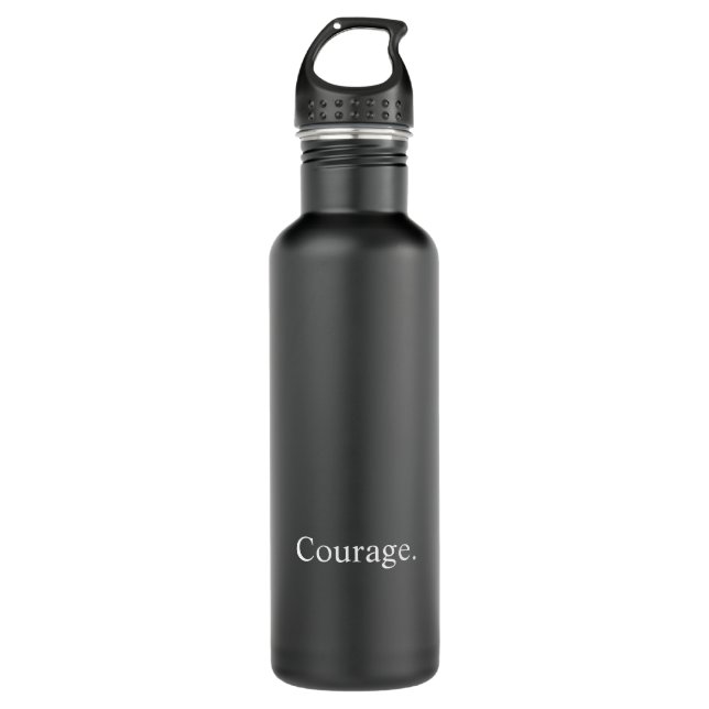Intention "Courage" black 710 Ml Water Bottle (Front)