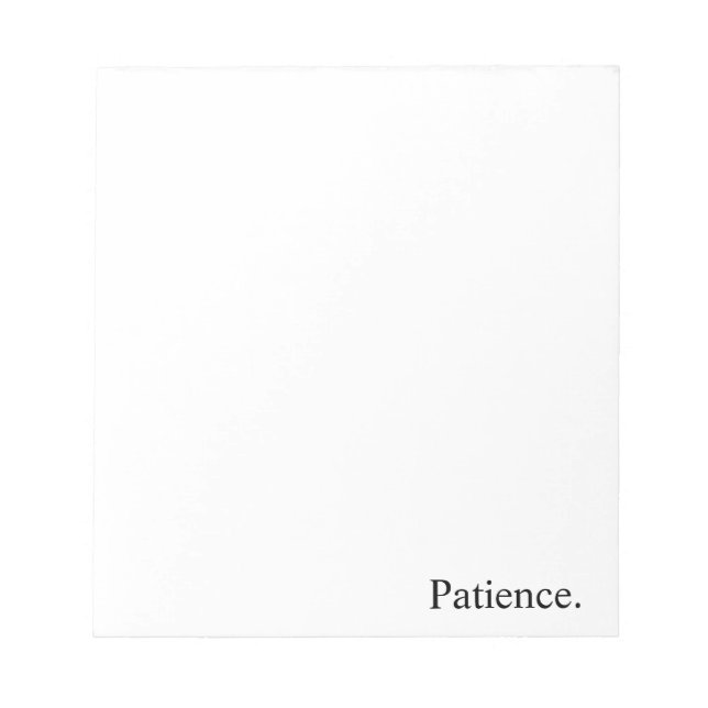 Intention "Patience" Notepad (Front)