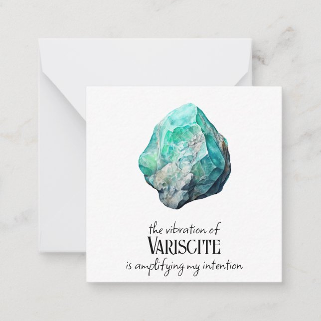 *~* Intention Tourmaline AP64 Flat Note Card (Front)