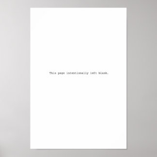 Intentionally left blank poster