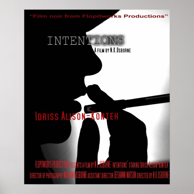Intentions Poster (Front)
