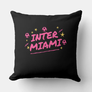 Inter Miami messi Throw Pillow