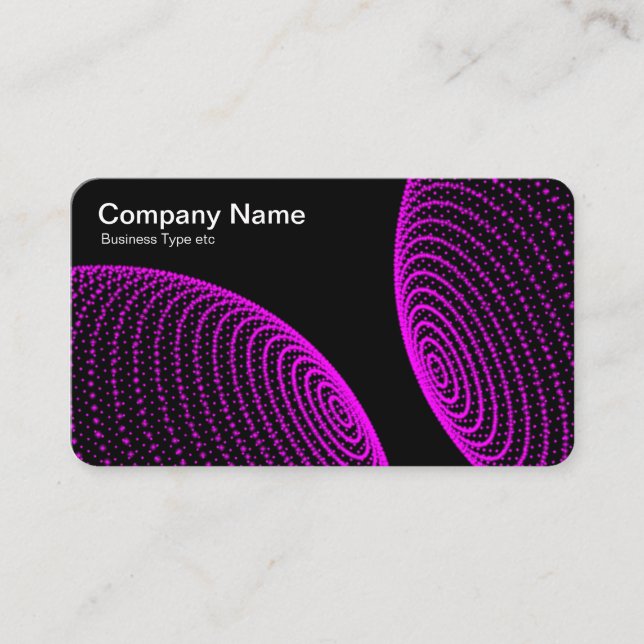 Interacted Spheres - Magenta lights Business Card (Front)