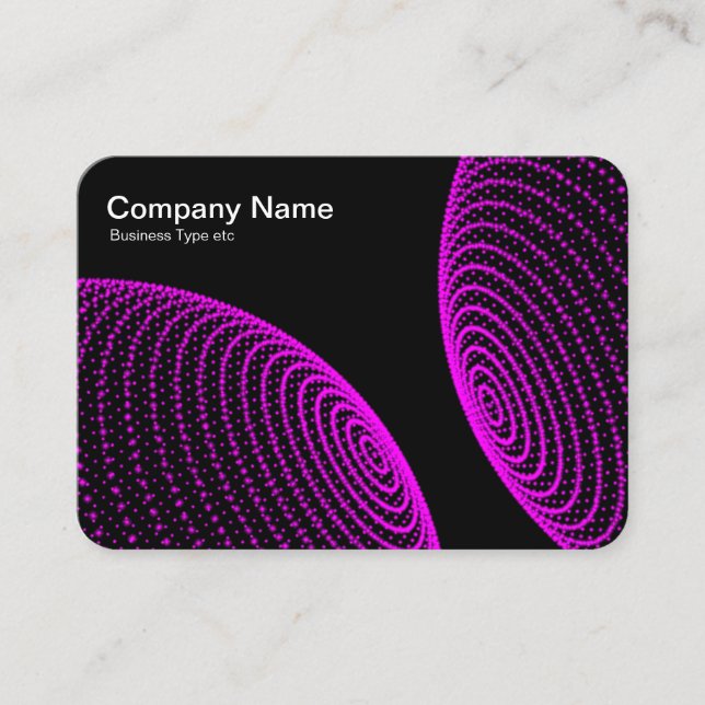 Interacted Spheres - Magenta lights Business Card (Front)