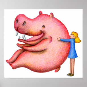 Interacting with hippos. poster