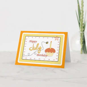 Interactive 'Move the Star' JULY Birthday Card