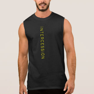 Intercession (Men,yellow fonts) Sleeveless Shirt