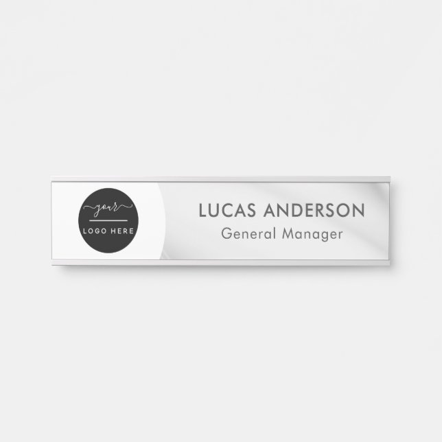 Interchangeable Office Door Silver/Name Plate with Sign (Front)