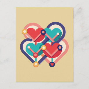 Interconnected Hearts Enclosure Card