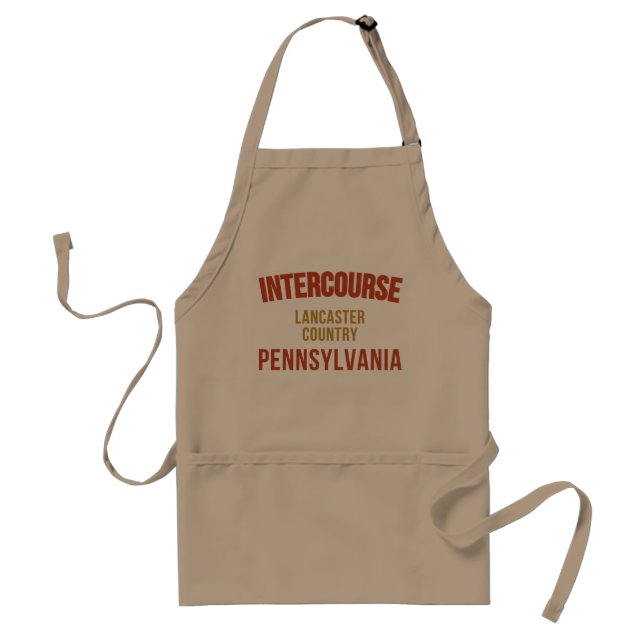 Intercourse Pennsylvania Map, Lancaster Country Pa Standard Apron (Front)