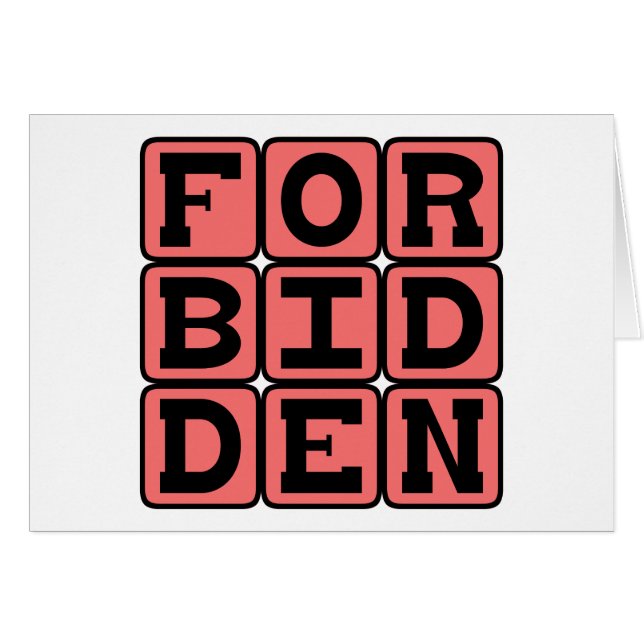 Interdit, Non Autorisé (Devant horizontal)