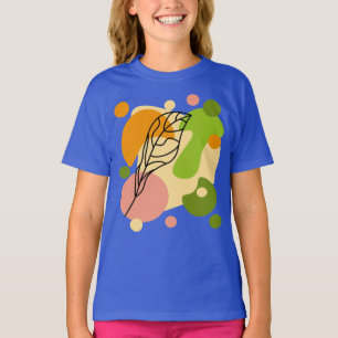 Interesting abstract spots with leaves T-Shirt