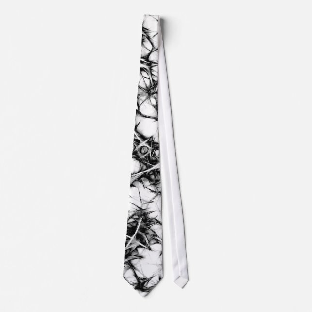 Interesting black and white tie (Front)