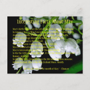 Interesting Facts About May Announcement Postcard