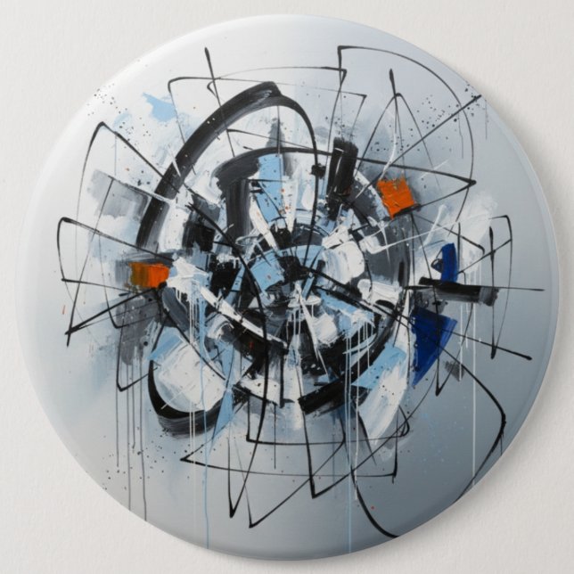 Interesting Lines of Thought 6 Inch Round Button (Front)