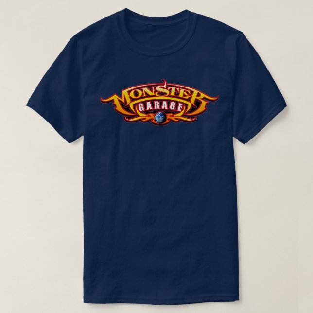 Interesting Monster Garage Design T-Shirt (Design Front)