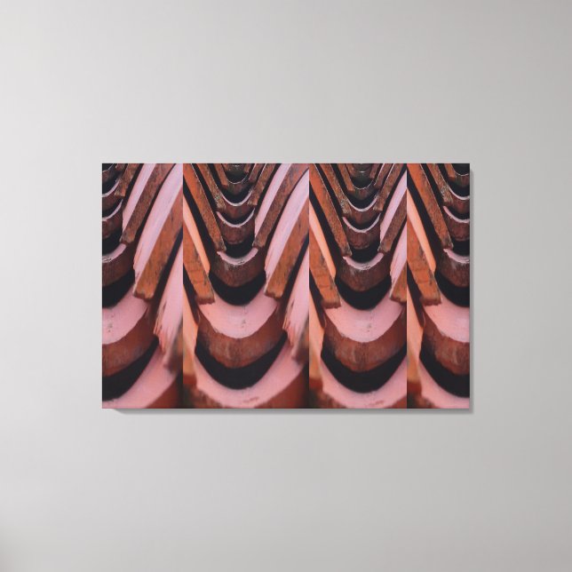 Interesting photo, roof tiles with perspective    canvas print (Front)