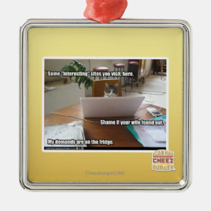 Interesting sites metal ornament