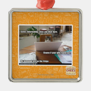 Interesting sites metal ornament