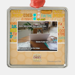 Interesting sites metal ornament