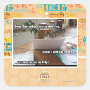 Interesting sites square sticker
