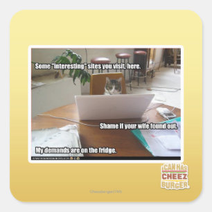 Interesting sites square sticker
