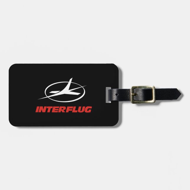 Interflug airlines luggage tag (Front Horizontal)