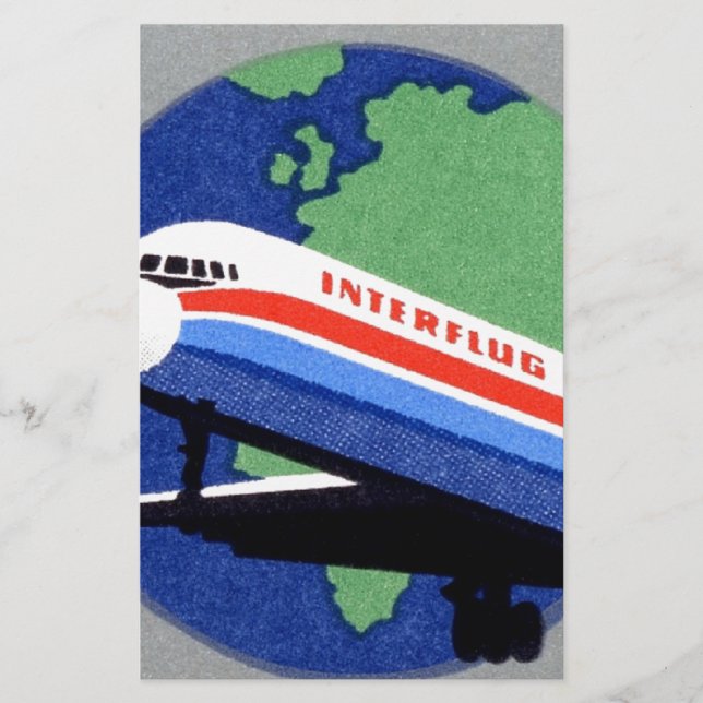 INTERFLUG - National Airline of DDR, East Germany Stationery (Front)