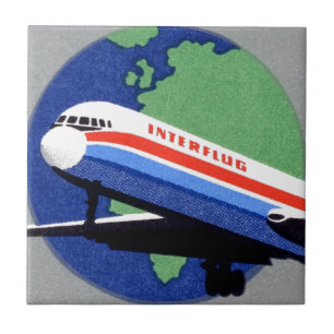 INTERFLUG - National Airline of DDR, East Germany Tile