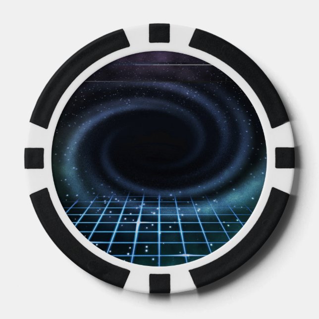 Intergalactic Sci-Fi Background Poker Chips (Front)