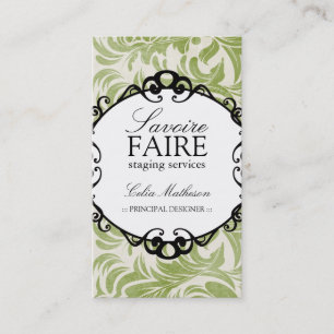 Intérieur chic concevant des cartes de visite