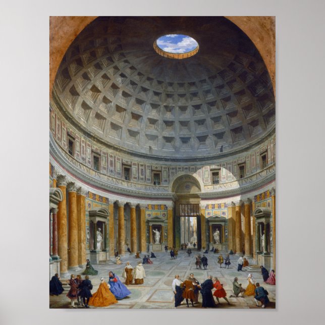 Intérieur du Panthéon par Panini - NGA - Poster (Devant)