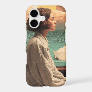 Intérieur surréaliste avec femme et chat