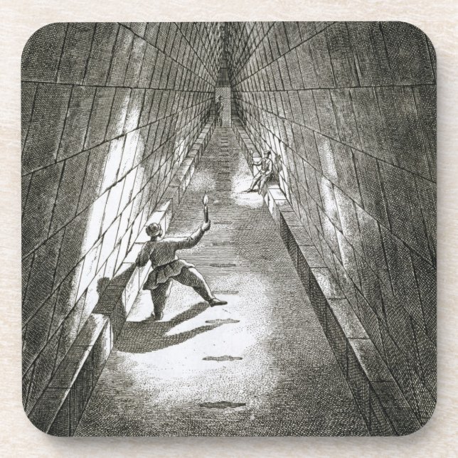 Interior Ascent of a Pyramid, c.1780 (engraving) Coaster (Front)
