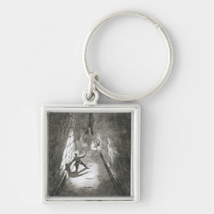 Interior Ascent of a Pyramid, c.1780 (engraving) Keychain