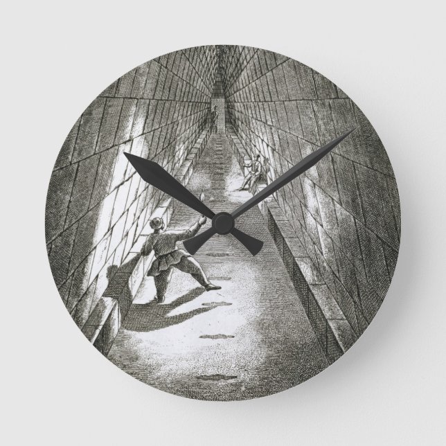 Interior Ascent of a Pyramid, c.1780 (engraving) Round Clock (Front)