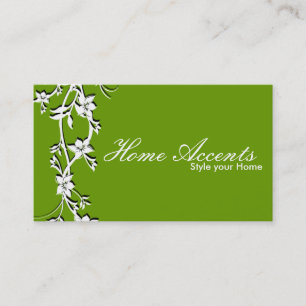 Interior Decorating Black and White Business Card