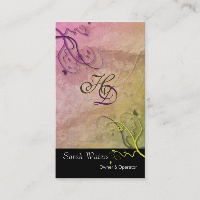 Interior Decorating Elegant Vines Business Card (Front)
