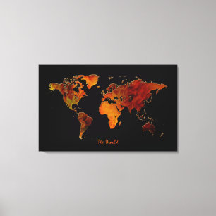 Interior Decorating New World Map Art Print