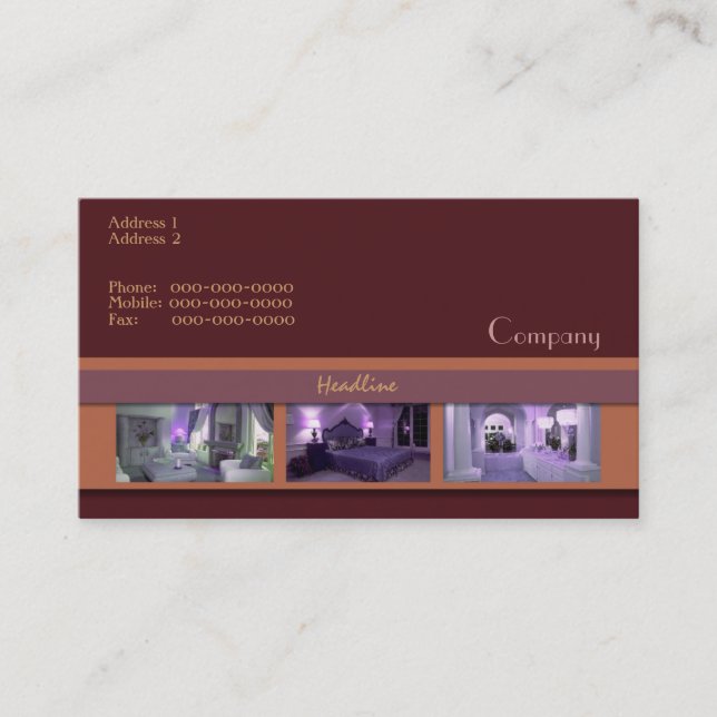 Interior Decorator Business Card (Front)
