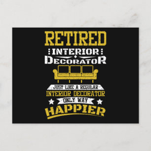 Interior Decorator Retirement Postcard