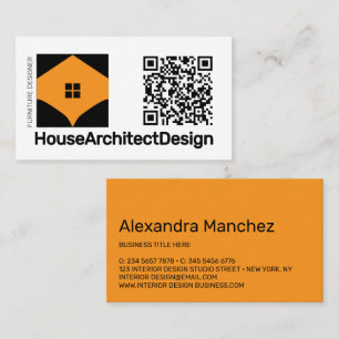 Interior Design Architect QR Code Business Card