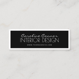 Interior Design Black & White Bordered Card