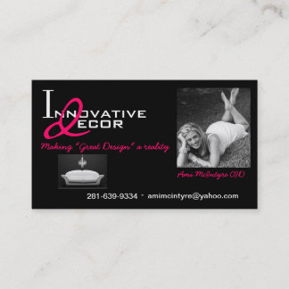Interior Design Business cards chandelier
