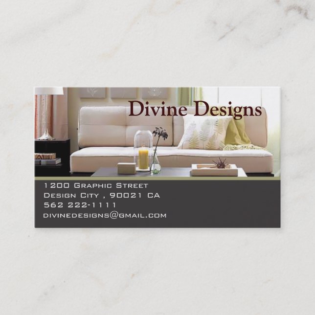 Interior Design - Customized Business Card (Front)
