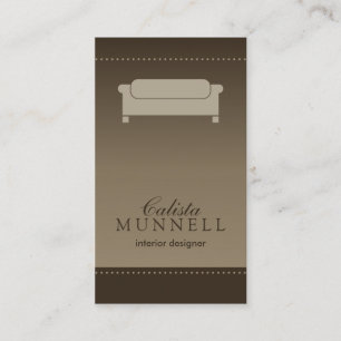 Interior Design/Decorator Mocha Business Card