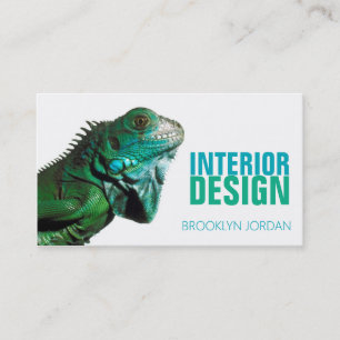 Interior design designer chameleon business card