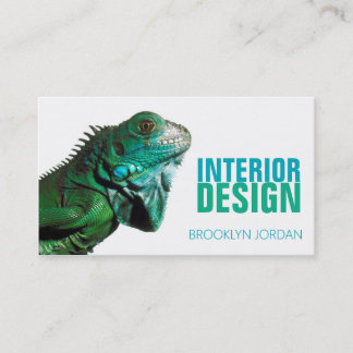 Interior design designer chameleon business card
